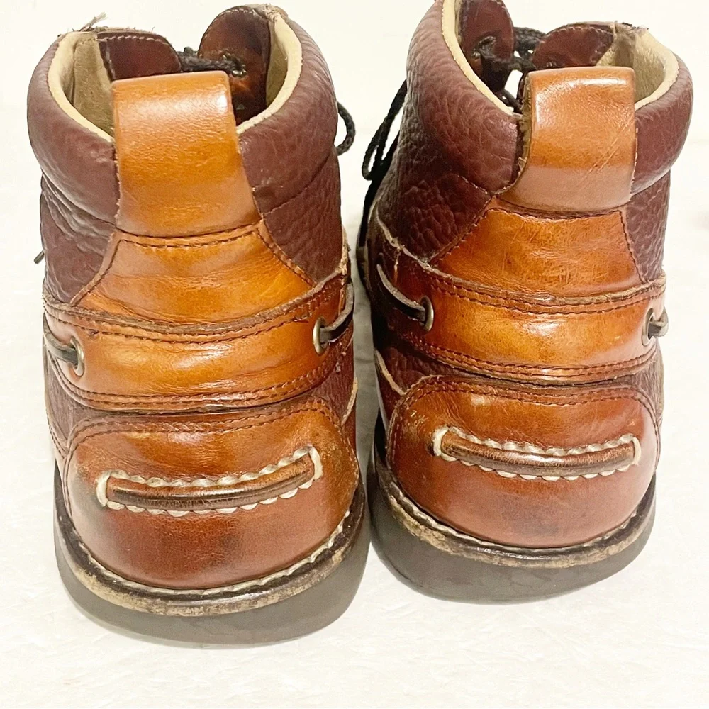 LL Bean‎ Mens Size 8 Chukka Allagash Brown Leather Moccasin Toe Boots